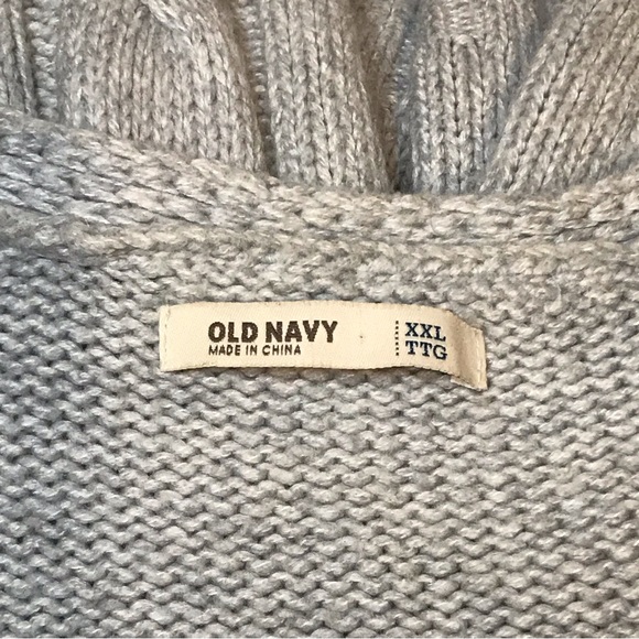 {SOLD} Old Navy Cable Knit Button Cardigan Sweater Gray Size XXL - Picture 3 of 14